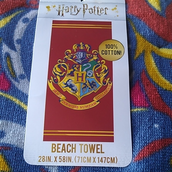 Warner Bros Harry Potter House Crests Beach Towel, 28" x 58" - Picture 4 of 6